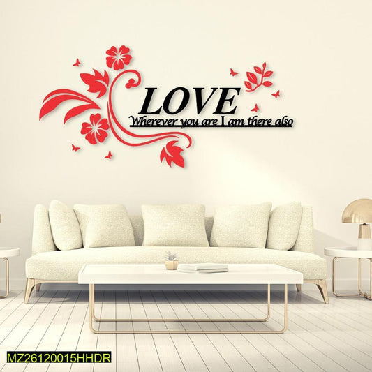 Red and Black love quote‚wall decor